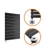 630 x 400mm Electric Black Single Flat Panel Vertical Radiator