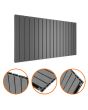 635 x 1190mm Anthracite Double Flat Panel Horizontal Radiator 