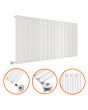 635 x 1190mm Electric White Single Flat Panel Horizontal Radiator