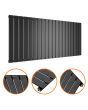 635 x 1400mm Black Single Flat Panel Horizontal Radiator 