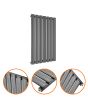 635 x 415mm Anthracite Single Oval Tube Horizontal Radiator 