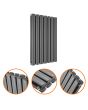 635 x 415mm Anthracite Double Oval Tube Horizontal Radiator 