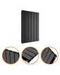 635 x 420mm Black Double Flat Panel Horizontal Radiator