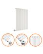635 x 420mm Electric White Single Flat Panel Horizontal Radiator
