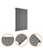 635 x 420mm Anthracite Single Flat Panel Horizontal Radiator 