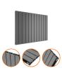 635 x 840mm Anthracite Double Flat Panel Horizontal Radiator 