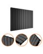 635 x 840mm Black Double Flat Panel Horizontal Radiator 