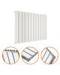635 x 840mm White Double Flat Panel Horizontal Radiator 