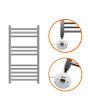 800 x 400mm Electric Chrome Heated Towel Rail