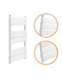 800 x 450mm White Heated Towel Rail, Bathroom Radiator