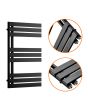 850 x 500mm Black Flat Panel Bathroom Towel Radiator