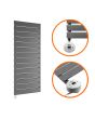 980 x 400mm Electric Anthracite Single Flat Panel Vertical Radiator