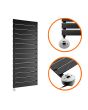 980 x 400mm Electric Black Single Flat Panel Vertical Radiator