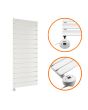 980 x 400mm Electric White Single Flat Panel Vertical Radiator