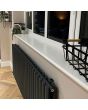 635 x 236mm Black Single Oval Tube Horizontal Radiator 