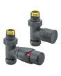 Modern Anthracite Thermostatic Radiator Valves, Straight Fitment