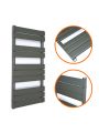 1000 x 450mm Anthracite Heated Towel Rail, Bathroom Radiator