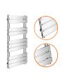 1000 x 600mm Flat Panel Chrome Ladder Towel Radiator