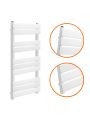 1000 x 600mm White Heated Towel Rail, Bathroom Radiator