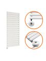 1003 x 400mm Electric White Single Oval Panel Vertical Radiator
