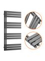1180 x 600mm Anthracite Flat Panel Bathroom Towel Radiator