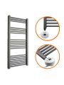 1200 x 400mm Electric Anthracite Heated Towel Rail