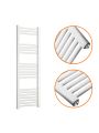 1200 x 400mm Straight White Heated Towel Rail