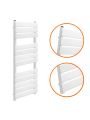 1200 x 450mm White Heated Towel Rail, Bathroom Radiator