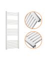 1200 x 500mm Straight White Heated Towel Rail