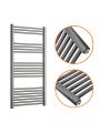 1200 x 600mm Straight Anthracite Heated Towel Rail