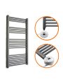 1200 x 600mm Electric Anthracite Heated Towel Rail