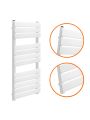 1200 x 600mm White Heated Towel Rail, Bathroom Radiator