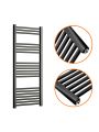 1200 x 500mm Straight Black Heated Towel Rail