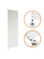 1400 x 400mm Electric White Single Flat Panel Vertical Radiator