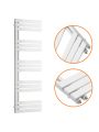 1510 x 500mm White Flat Panel Bathroom Towel Radiator