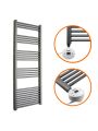 1600 x 400mm Electric Anthracite Heated Towel Rail