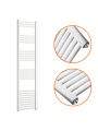 1600 x 400mm Straight White Heated Towel Rail