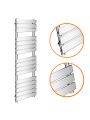 1600 x 450mm Flat Panel Chrome Ladder Towel Radiator