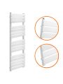 1600 x 450mm White Heated Towel Rail, Bathroom Radiator
