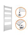 1600 x 500mm Electric White Heated Towel Rail