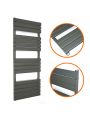 1600 x 600mm Anthracite Heated Towel Rail, Bathroom Radiator