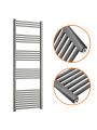 1600 x 600mm Straight Anthracite Heated Towel Rail