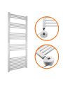 1600 x 600mm Electric White Heated Towel Rail