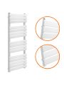 1600 x 600mm White Heated Towel Rail, Bathroom Radiator