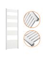 1600 x 600mm Straight White Heated Towel Rail