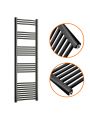 1600 x 500mm Straight Black Heated Towel Rail