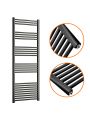 1600 x 600mm Straight Black Heated Towel Rail