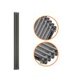 1800 x 203mm Anthracite Vertical Traditional 2 Column Radiator
