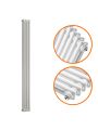 1500 x 203mm White Vertical Traditional 2 Column Radiator