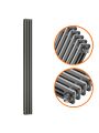 1800 x 203mm Anthracite Vertical Traditional 3 Column Radiator